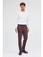 Sütlü Kahverengi Yan Cep Düz Paça Pamuklu Slim Fit Chino Casual Pantolon 1003255155 5