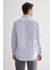 Koyu Mavi Sert Yaka Uzun Kol Cepli Comfort Fit Classic Gömlek 1004255163 5