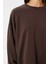 Oversize Basic Yumuşak Modal Sweatshirt LUB0249 Kahverengi 4