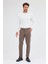 Haki Yan Cep Düz Paça Pamuklu Slim Fit Chino Casual Pantolon 1003255155 1