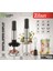 Güçlü 1200W Blender Seti, 12 Hız, Turbo, Paslanmaz Çelik Bıçaklar, Gri Renk 6