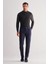 Koyu Lacivert Casual Slim Fit 5 Cep Düz Paça Pantolon 1003255320 2