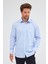 Açık Mavi Sert Yaka Uzun Kol Easy To Iron Comfort Fit Pamuklu Gömlek 1004255300 1