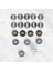 Loren Manyetik Mat Gümüş Metal 5 Li Çıt Çıt Set 1