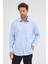 Açık Mavi Sert Yaka Uzun Kol Easy To Iron Comfort Fit Pamuklu Gömlek 1004255300 3