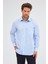Açık Mavi Sert Yaka Uzun Kol Easy To Iron Comfort Fit Pamuklu Gömlek 1004255300 4
