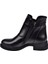 Hakiki Deri Yandan Lastikli Kadın Bot BEE-3512 Siyah 3