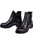 Hakiki Deri Yandan Lastikli Kadın Bot BEE-3512 Siyah 4
