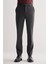 Koyu Antrasit Yan Cep Açık Paça Kendinden Desenli Slim Fit Pantolon 1003255152 1