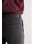 Koyu Antrasit Yan Cep Açık Paça Kendinden Desenli Slim Fit Pantolon 1003255152 5