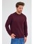 Bordo Uzun Kol Bisiklet Yaka Düz Pamuklu Comfort Fit Sweatshirt 1013255150 4