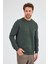 Haki Uzun Kol Bisiklet Yaka Düz Pamuklu Comfort Fit Sweatshirt 1013255150 4