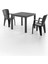Side 2 Kişilik Rattan Masa Sandalye Takımı Siyah 1