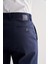 Lacivert Yan Cep Düz Paça Pamuklu Comfort Fit Chino Casual Pantolon 1003255167 5