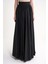 Siyah Yüksek Bel Büzgülü Uzun Etek 81317 2