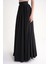 Siyah Yüksek Bel Büzgülü Uzun Etek 81317 3