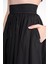 Siyah Yüksek Bel Büzgülü Uzun Etek 81317 5