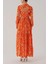 Turuncu Kemerli Rahat Gömlek Elbise 94389 9