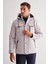 Taş Rengi Dik Yaka Çıkma Kapşonlu Slim Fit Casual Mont 1007255131 1