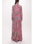 Pembe Godeli V Yaka Uzun Elbise 94171 4