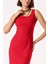 Kırmızı Kolsuz Dar Mini Elbise 94382 5