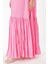 Pembe Eteği Büzgülü Kolsuz Elbise 93745 10