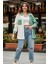 Kadın Yeşil Oversize Fit Ekoseli Desenli Uzun Kollu %100 Pamuk Gömlek, Ceket, Kadın Oduncu Gömlek 6