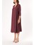 Bordo Bol Kesim Elbise 93952 8
