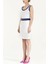 Beyaz Metalli Pamuk Mini Elbise 90799 2