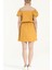 Hardal Beli Lastikli Poplin Mini Elbise 91678 4