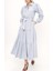 Açık Mavi Bol Kesim Büzgülü Elbise 93756 10
