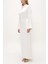 Beyaz Fermuar Detaylı Elbise 93482 2