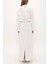 Beyaz Fermuar Detaylı Elbise 93482 5
