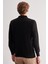 Siyah Polo Yaka Uzun Kol Cepsiz Comfort Fit Pamuklu Triko Kazak 1012255214 5