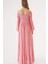 Pembe Düşük Omuz Gipeli Bol Elbise 94189 4