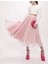 Açık Pembe Beli Lastikli Organze Etek 81205 1