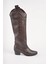 Rodeo Dikiş Detaylı Kalın Topuklu Kovboy Kadın Çizme 3