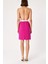 Fuşya Beli Lastikli Dar Kesim Etek 80415 4