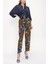 Desenli Beli Lastikli Bol Kesim Pantolon 41608 5