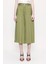 Haki Pile Detaylı Uzun Etek 81178 2