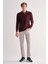 Bordo Polo Yaka Cepsiz Comfort Fit Classic Pamuklu Triko Kazak 1012255007 2