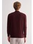 Bordo Yarım Balıkçı Yaka Cepsiz Comfort Fit Classic Pamuklu Triko Kazak 1012255001 5