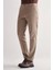 Koyu Bej Yan Cep Düz Paça Pamuklu Comfort Fit Chino Casual Pantolon 1003255166 3
