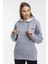 Süperlife Kadın Kapşonlu Regular Fit Baskılı Ince Sweatshirt SPR21K61 2
