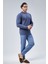 Mooncover Erkek Kışlık Göğüs Cebi Detaylı Pijama Takımı Jeans 1