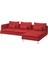 3'lü Kanepe ve Uzanma Koltuğu, Tonerud Kırmızı, Tek Kolçaklı 1
