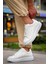 ZRN-X500 Bağcıklı Casual Günlük Erkek Sneaker Beyaz Gold 1