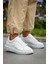 ZRN-X500 Bağcıklı Casual Günlük Erkek Sneaker Beyaz Gold 3