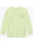 Pamuklu Baskılı Uzun Kollu Bisiklet Yaka Oversize Sweatshirt 1