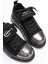 Kadın Nubuk Sneaker Spor Ayakkabı Platin Detaylı Siyah Glorina 4